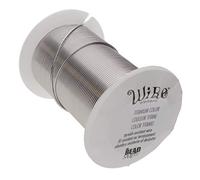 The Beadsmith Wire Elements Alambre de cobre lacado de calibre 18 resistente al deslustre para la fabricación de joyas, 10 yardas, carrete de 9.14 metros (color titanio)