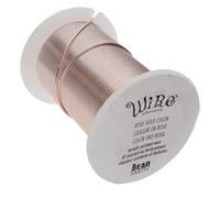 The Beadsmith Wire Elements - Alambre de cobre lacado de calibre 20 resistente al deslustre para hacer joyas, 15 yardas, carrete de 13.72 metros (color oro rosa)