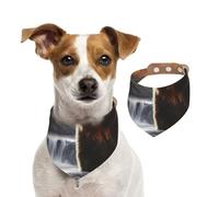 The Bear by the River - Pañuelos de doble cara para perros, bufanda reversible de algodón para perros pequeños y grandes, accesorios de impresión única para cachorros