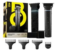 The Beard Club Recortadora de vello corporal para hombres, recortadora de vello púbico para hombres y recortadora de bolas, afeitadora corporal para hombre, afeitadora de bolas de hoja de cerámica y