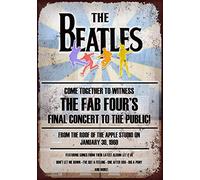 The Beatles (9) Placa de metal retro para concierto (25,4 x 20,3 cm)