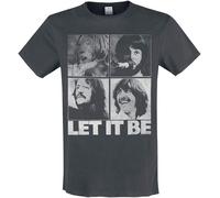 The Beatles Amplified Collection - Let It Be Vintage T-Shirt Charcoal XL Gris