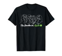 The Beatles Band Sketch on Black Rock Pop Music Band Camiseta