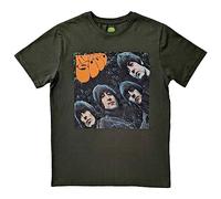 The Beatles - Camiseta Rubber Soul Album para Adultos Unisex (M) (Verde)