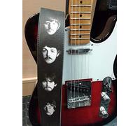 The Beatles - Correa de piel reciclada para guitarra, tamaño ajustable, unisex