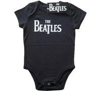 The Beatles Crezca El Bebé Drop T Band Logo Nuevo Oficial Negro 0 To 24 Months Size Small (3-6 months)
