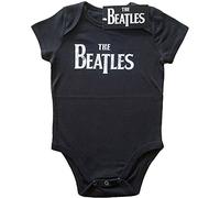 The Beatles Crezca El Bebé Drop T Band Logo Nuevo Oficial Negro 0 To 24 Months Size X Large (18 months)