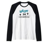 The Beatles Help Official Rock Pop Music Band Camiseta Manga Raglan