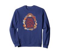 The Beatles - Here Comes The Sun - Flores Retro Vintage Sudadera, Unisex para Adultos, Gris Jaspeado, XXL