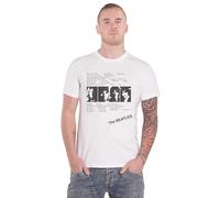 The Beatles Hombre White Album Tracks (Back Print) Camiseta Not Applicable, Blanco (White White), Large
