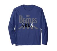 The Beatles - Portada del álbum en Escala de Grises de Abbey Road Manga Larga, Unisex para Adultos, Azul Marino, XL