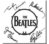 The Beatles Signed Drum Logo Nue Official 76mm x 76mm Iman De Nevera