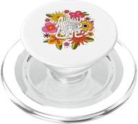 The Beatles - Todo lo Que Necesitas es amar Las Flores Retro PopSockets PopGrip para MagSafe