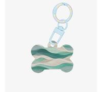 The Beauty of Lines - Etiqueta para mascotas en forma de hueso, etiquetas personalizadas para mascotas, material acrílico duradero, ideal para perros pequeños a grandes