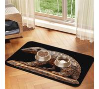 The Beauty Of Pangolin - Alfombrilla de alimentación para gatos y perros, bandeja impermeable de silicona para evitar derrames de alimentos y desorden de agua en el suelo