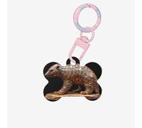 The Beauty of Pangolin - Etiqueta para mascotas con forma de hueso con textura de pangolín, etiquetas personalizadas para mascotas, material acrílico duradero, ideal para perros pequeños a grandes