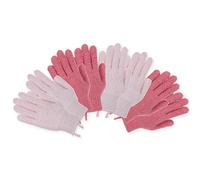 The Beauty Project 4 pares de guantes exfoliantes, 100 % nailon, exfoliante corporal de doble textura para spa, masaje y eliminación de piel muerta, accesorios de baño de ducha multicolor