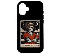 The Beerpong Queen Beer Pong Beer Juego Tarot Card Witchy Carcasa para iPhone 16