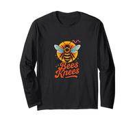 The Bees Knees Funny Cute Bee Juego de Palabras Primavera Verano Buzz Manga Larga