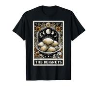 The Beignets Beignet Lover Tarot Francés Tarjeta Witchy Moon Camiseta