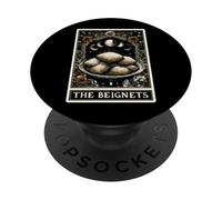 The Beignets Beignet Lover Tarot Francés Tarjeta Witchy Moon PopSockets PopGrip Adhesivo