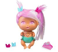 The Bellies From Bellyville - Bellie HaHa Hanna, muñeca bebé traviesa con Risa Divertida, con Pelo de Color Rosa Largo y Suave, para peinar con el Peine y Accesorios del Juguete, Famosa (700017351)