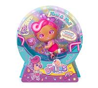 The Bellies From Bellyville - Bellie Roxi & Roll, muñeca Bebe con Look Pin up con el Pelo Rosa y Patines, inlcuye un pañal Rosa y un Chupete, Juguete para niños Desde 3 años