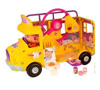 The Bellies From Bellyville - Mini Bellies Funny Bus, muñeca Mini Bonnie y un autobús Amarillo de los bebés traviesos con Accesorios, Atracciones y Juegos, Juguete Desde 3 años, Famosa (700017318)