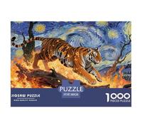 The Bengala Tigre Puzzle De Papel 1000 Piezas Vida Silvestre Rompecabezas Impossible Exclusivo De Amazon para Adultos Y Niños 38x26cm/1000pcs
