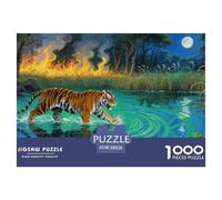 The Bengala Tigre Rompecabezas De Papel 1000 Piezas Vida Silvestre Impossible Idea De Regalo para Ella O Él para Adultos Y Niños 38x26cm/1000pcs