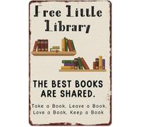 The Best Books Are Shared Take a Book Leave a Book Sign 8 X 12 in
