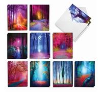 The Best Card Company AM3178OCB-B2x10 - Tarjetas de notas con sobres (10 x 13 cm, 20 unidades), varios colores