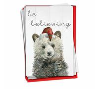 The Best Card Company Holiday Be Wild-Bear C9543CXSG-B12x1 - Tarjetas de felicitación con sobres (12 unidades, 4,63 x 6,75 pulgadas)