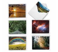 The Best Card Company Juego de 36 tarjetas de notas en blanco para todas las ocasiones, 4 x 5.12 pulgadas con sobres (6 diseños, 6 cada uno) vistas panorámicas AM7770OCB-B6x6