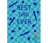 The Best Dad Ever Teal Notebook Displaying Baseballs, Bats, And Hats