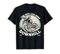 The Best Life Runs Downhill - Bicicleta de montaña Camiseta
