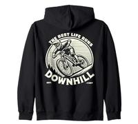 The Best Life Runs Downhill - Bicicleta de montaña Sudadera con Capucha