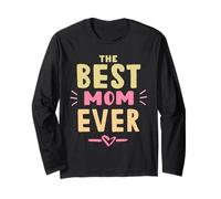 The Best Mom Ever Cute Minimalista Mejor Mamá Día de la Madre Manga Larga