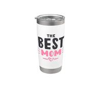 The Best Mom Linde Minimalist Best Mama Día de la Madre Vaso térmico de acero inoxidable de doble pared