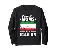 The Best Moms are Iranian Mother's Day Iran Flag Manga Larga