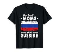 The Best Moms are Russian Mother's Day Russia Flag Camiseta