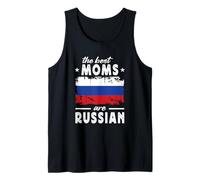 The Best Moms are Russian Mother's Day Russia Flag Camiseta sin Mangas