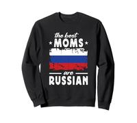 The Best Moms are Russian Mother's Day Russia Flag Sudadera