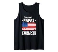 The Best Papas are American Father's Day America Flag Camiseta sin Mangas