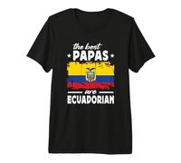 The Best Papas Are Ecuadorian Father's Day Ecuador Flag Camiseta Premium