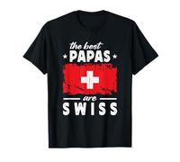 The Best Papas are Swiss Father's Day Switzerland Flag Camiseta