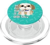 The Best Therapy is a Shih Tzu Dog PopSockets PopGrip para MagSafe