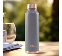 The Better Home Botella de agua de cobre de 1 litro | Botella de cobre 100% puro | Botella de agua sin BPA con propiedades antioxidantes del cobre (gris)