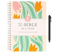 The Bible in A Year: 52-Week Bible Study Guide, Spiral-Bound Women's Bible Study Plan, A Year Through God's Word, A4 Size