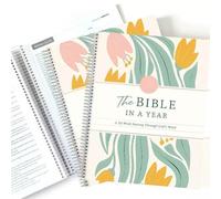The Bible in a Year, 52-Week Journey Through God's Word, Daily Bible Study Workbook, Spiral-Bound Journal with Note Taking Space, bible study workbook (A4 Bible Version)